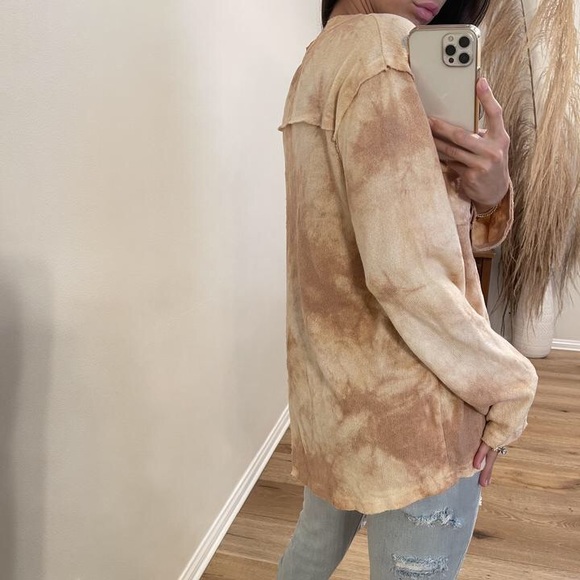 Strawberry Smoothie Lace Up Sweater Top - Picture 4 of 5